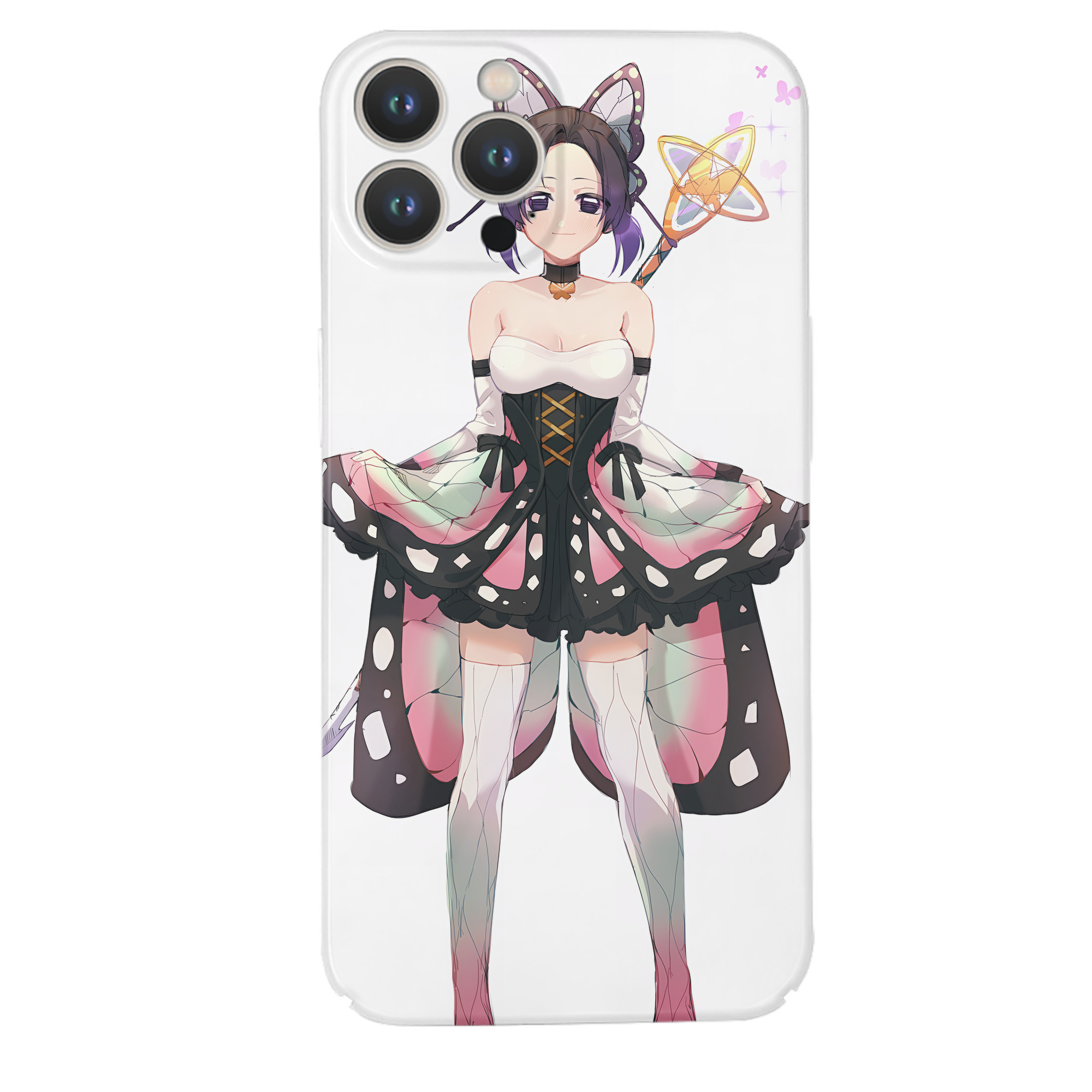 （画像用） 鬼滅の刃（きめつのやいば）蟲柱-胡蝶 しのぶ／こちょう しのぶ Kochou Shinobu 【iPhone 14シリーズ対応】ハードケース
